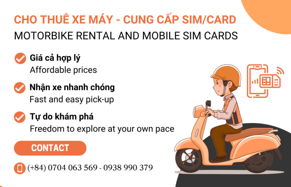 Thuê xe máy - Sim/Card